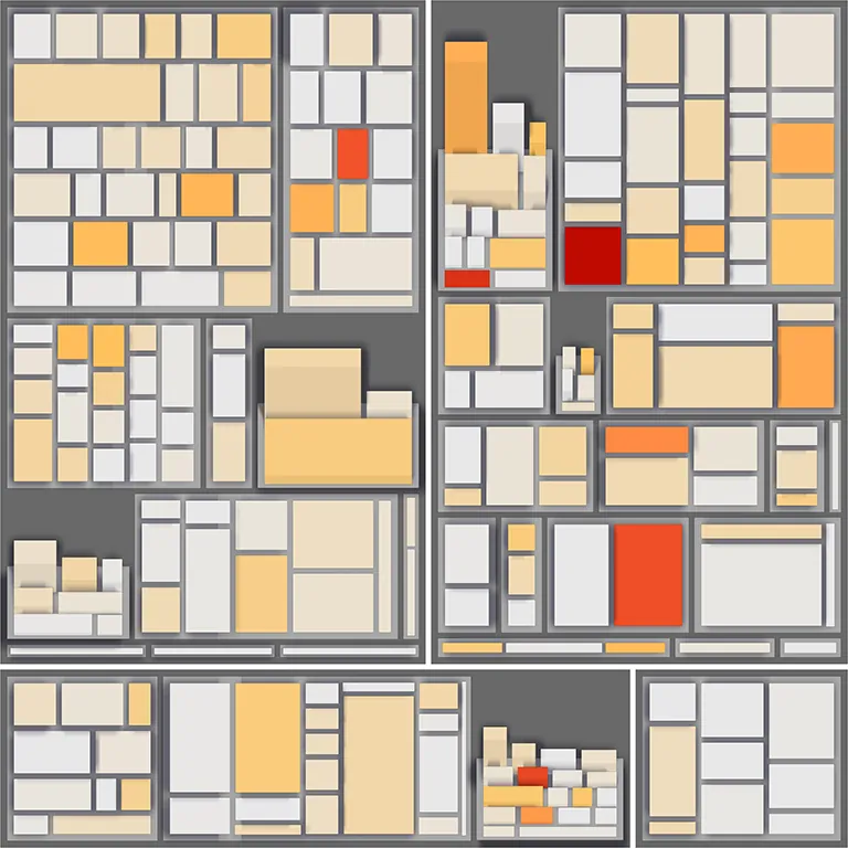 Thumbnail of Mixed-Projection Treemaps: A Novel Approach Mixing 2D and 2.5D Treemaps